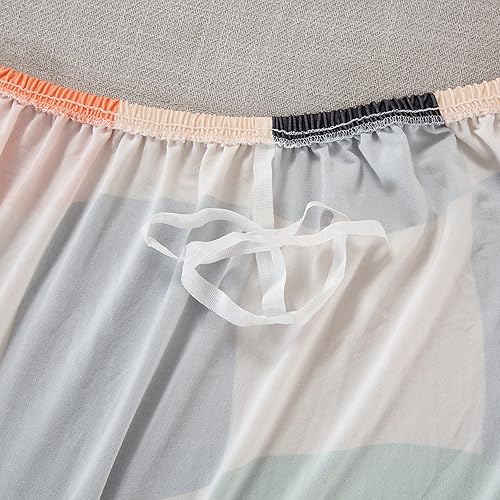 Miniatura 5 de LiveGo Fundas de futón sin brazos, funda elástica plegable para sofá cama con parte inferior elástica, funda de sofá ajustada estampada protectora