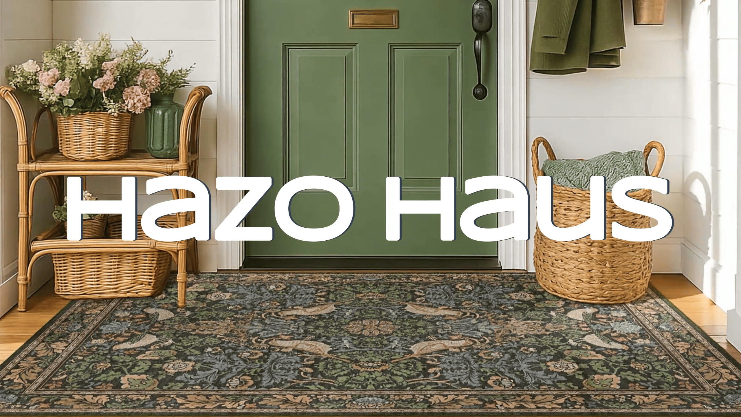 Amazon.com: Hazo Haus Washable Dark Vintage Floral Rugs for