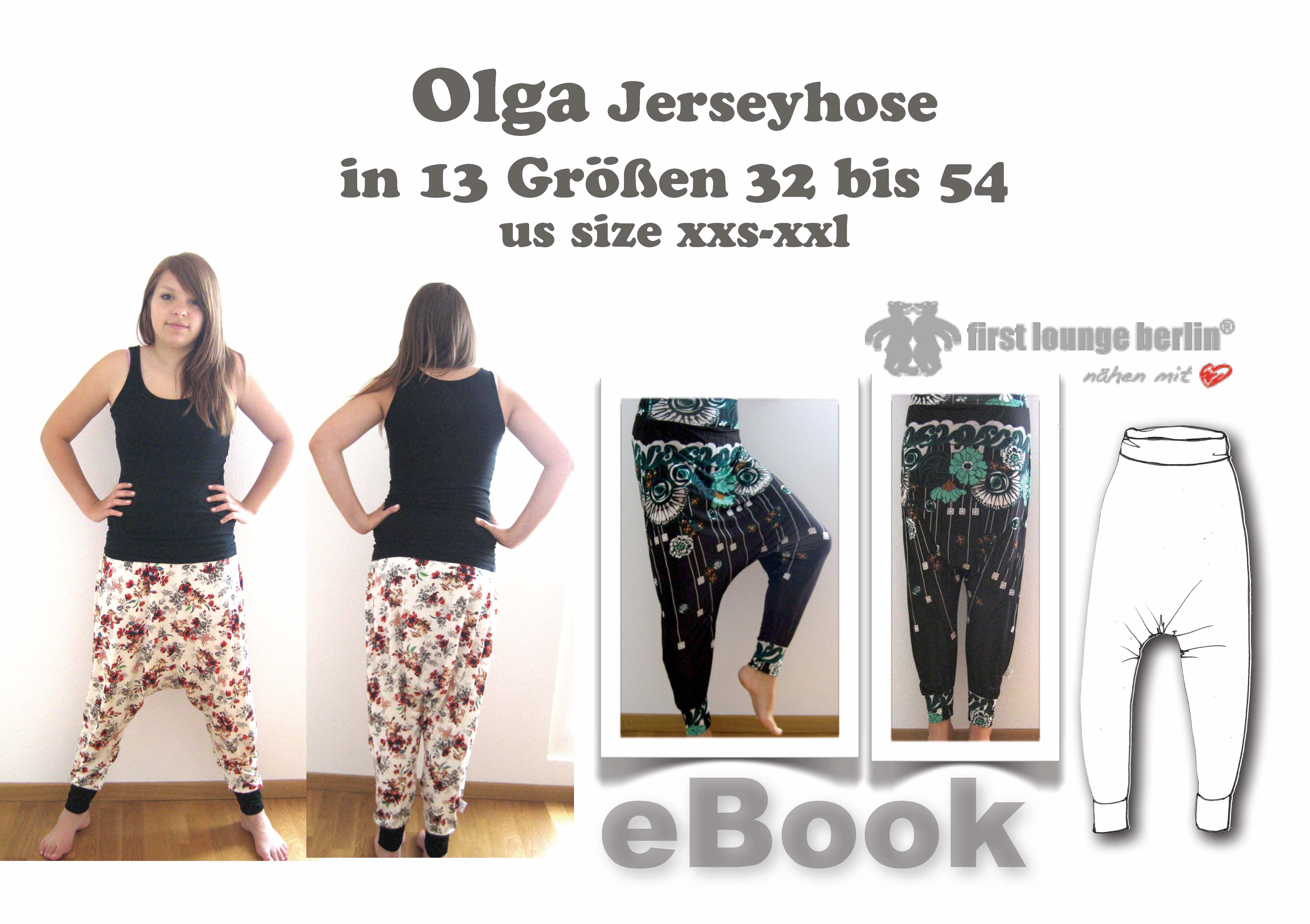 Olga Pump Hose / Harems Hose / Wellness Hose Nähanleitung und Schnittmuster Gr. 30-54 [Download]