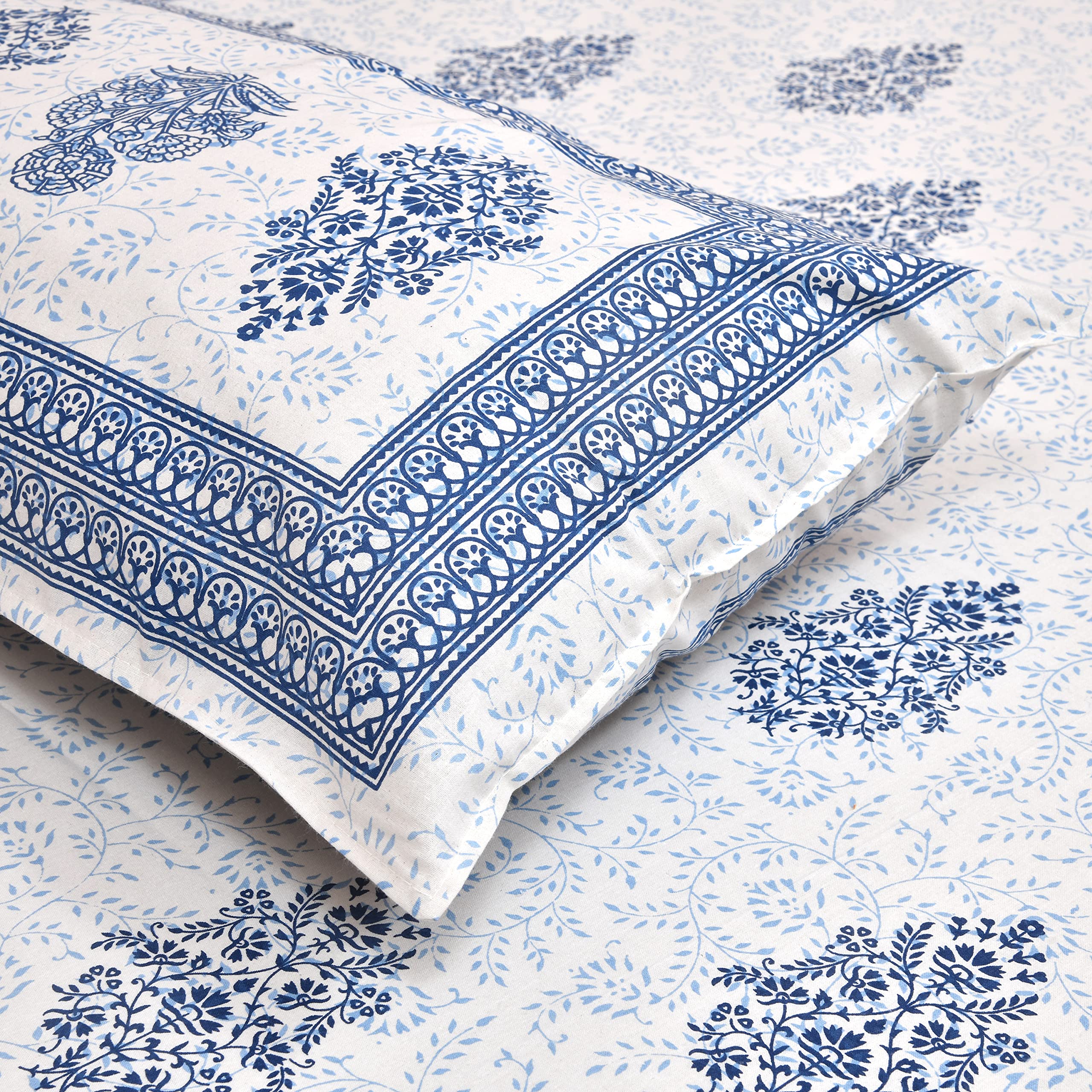 King Size Cotton Bedsheets - 300 TC & Pillow Covers -3 King Size Cotton Bedsheets - 300 TC & Pillow Covers -3