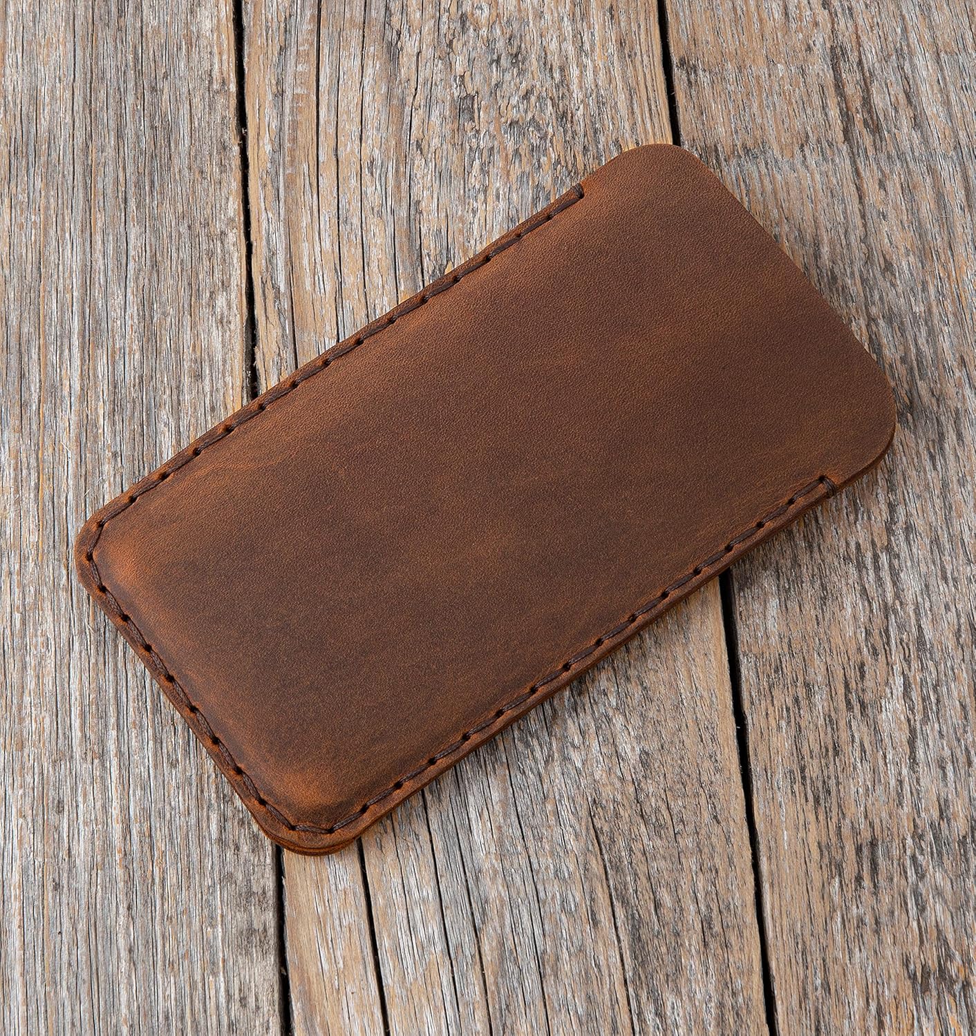 Personalized Case for Essential Phone, Hand Stitched Bovine Leather Pouch