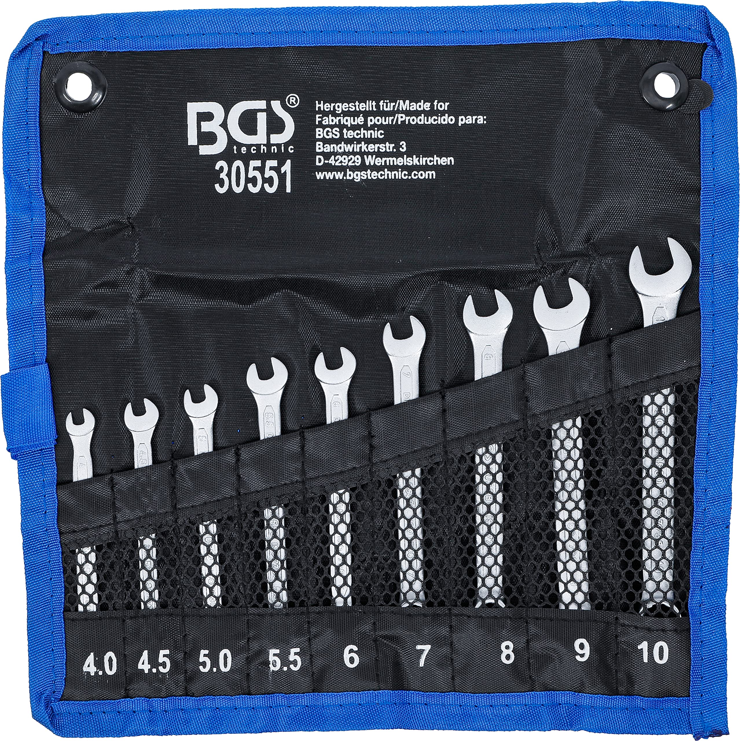 BGS 30551 | Jeu de clés mixtes | 4-10 mm | 9 pièces