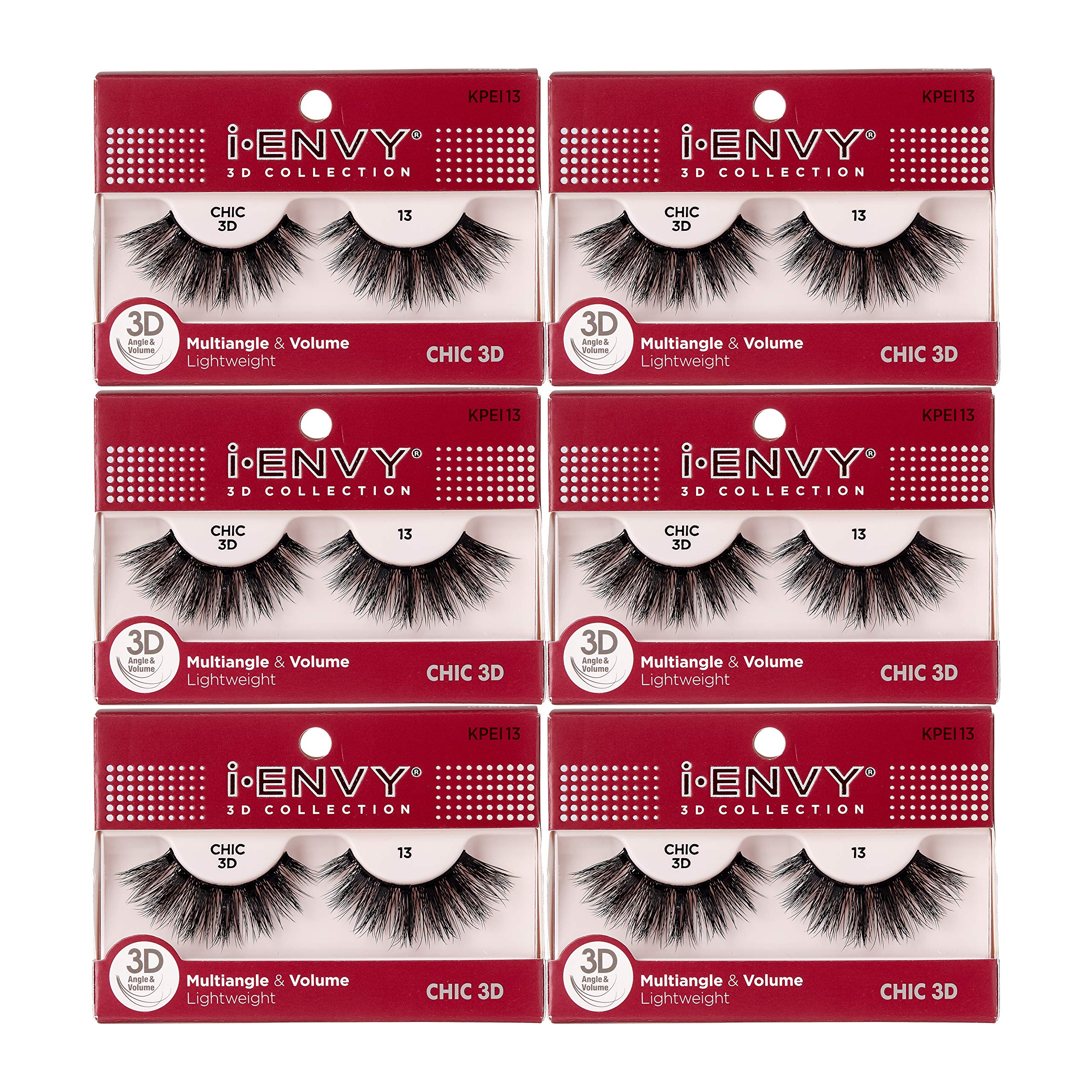 i-Envy 3D Glam Collection Multi-angle & Volume (6 PACK, KPEI13)