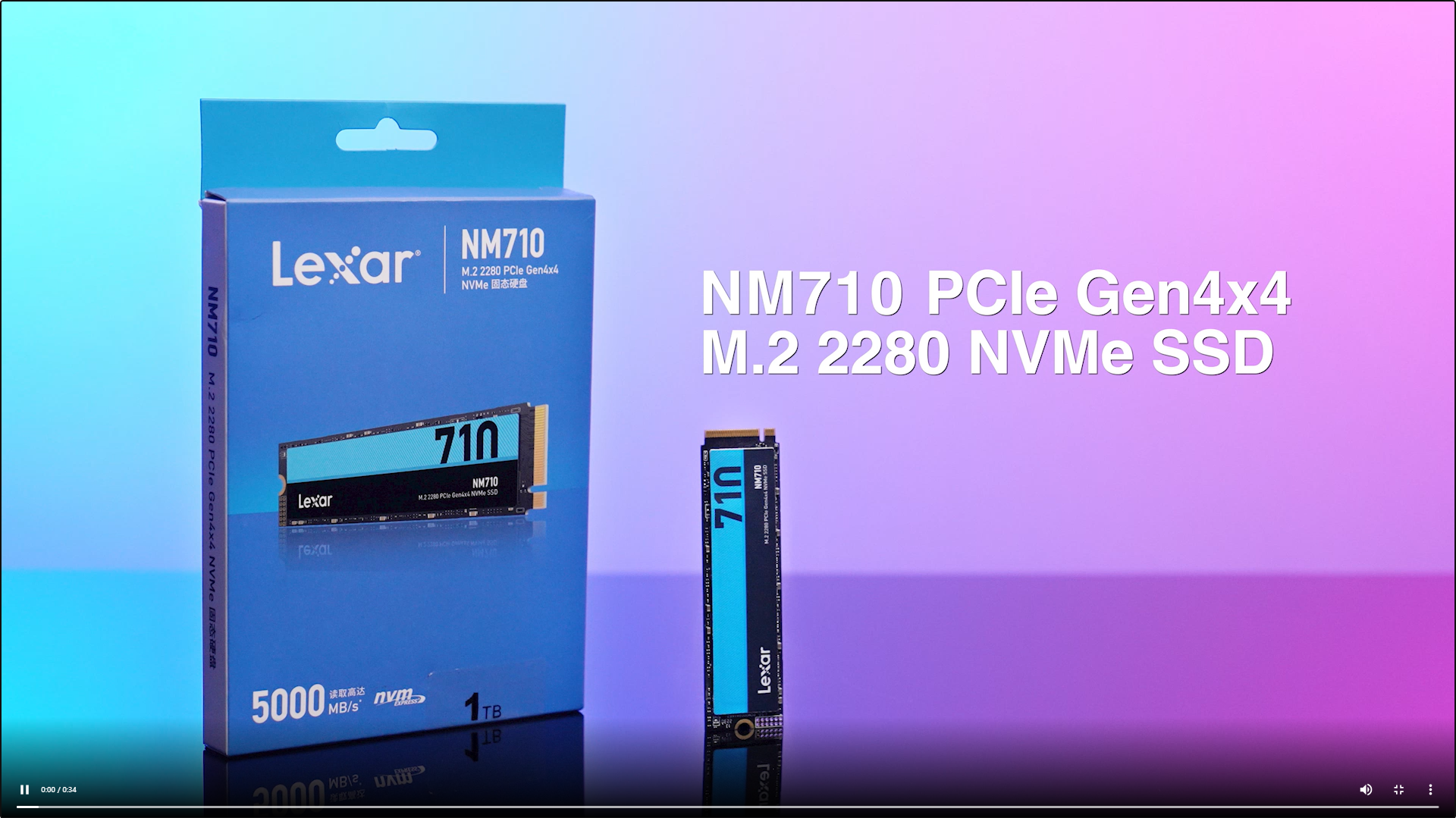 Lexar NM710 2TB SSD, M.2 2280 PCIe Gen4x4 NVMe Internal SSD