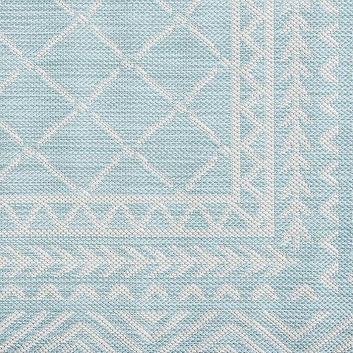 Miniatura 8 de Alfombra grande para interiores y exteriores, resistente al agua y a la decoloración, de 8 x 10 pies, para patio, terraza, porche, entrada, alfombra