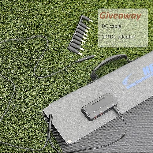 Miniatura 6 de HFS(R) 120W Portable Foldable Solar Panel Charger for Power Station Generator with Dual USB Ports & 18V DC Output for RV Boat Laptop Tablet Camera