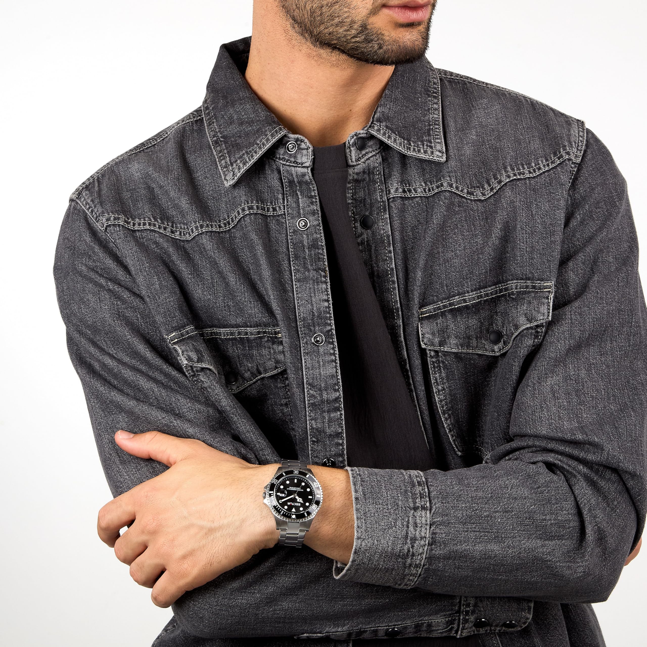 Sector No Limits Orologio Uomo, Tempo, Data, Analogico, 43 mm, Collezione 230, Idee Regalo Uomo