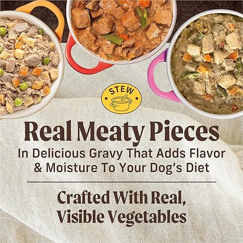 Miniatura 3 de Merrick - Paquete variado de comida húmeda sin cereales para perros, favoritos de comida enlatada para perros, (12) latas de 12.7 onzas