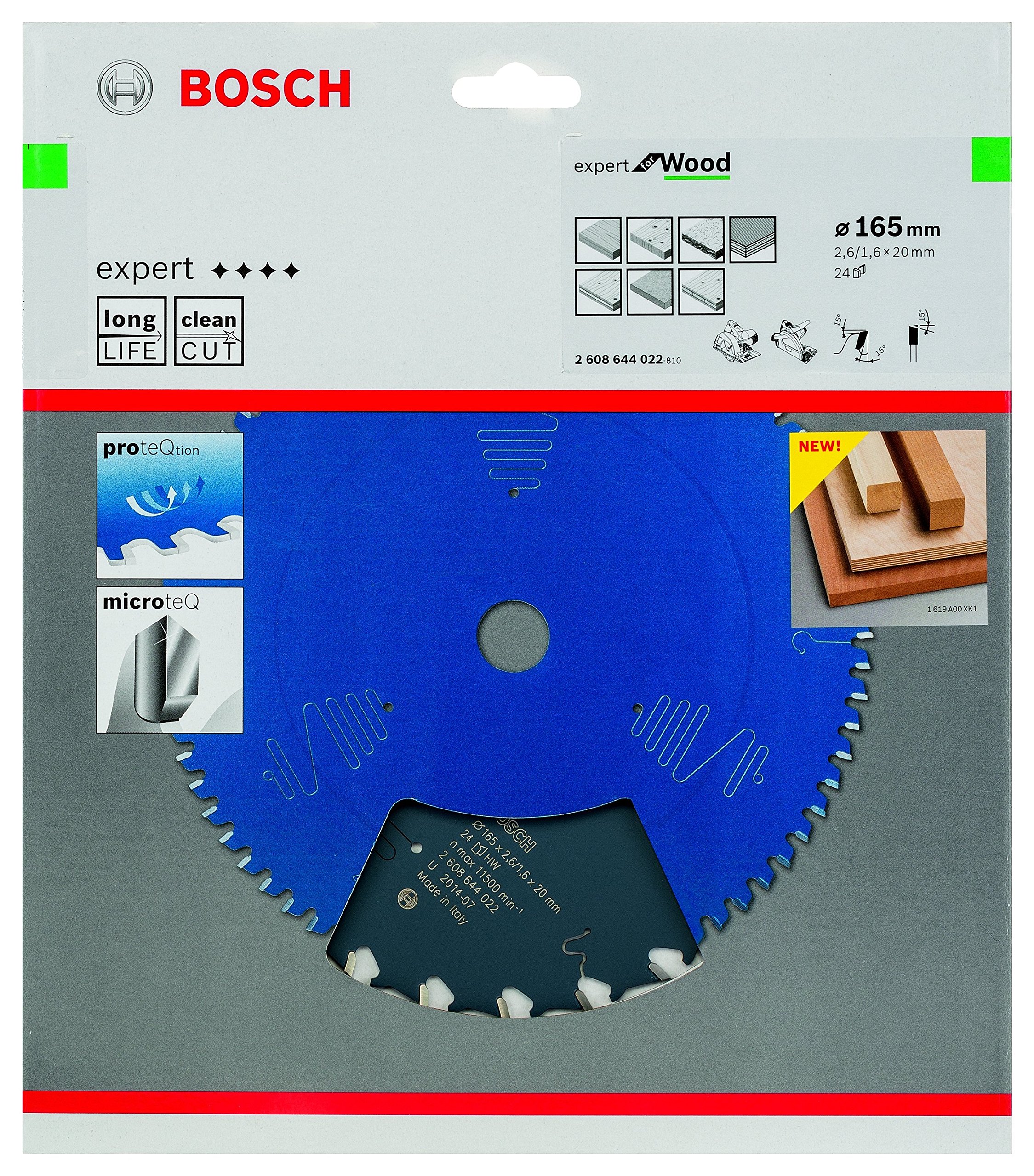 Bosch Professional 1x Kreissägeblatt Expert for Wood (Holz  