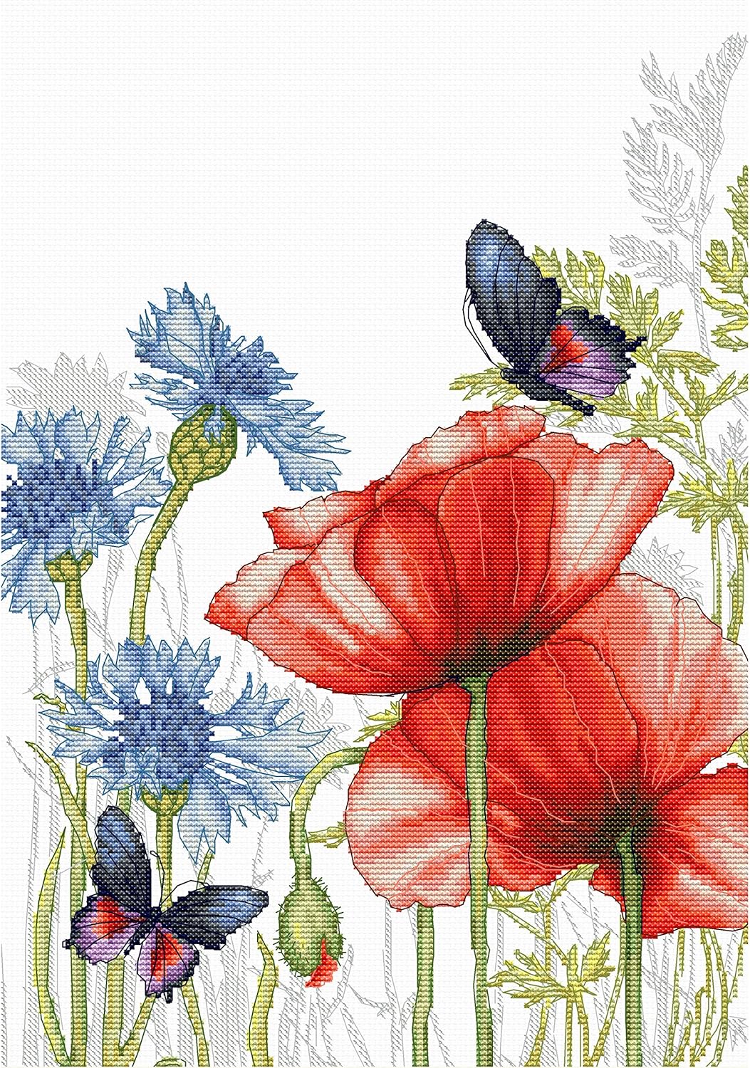 Poppies & Butterflies Cross Stitch Kit by Luca-S