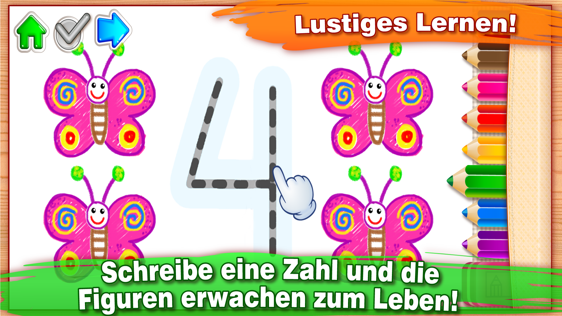 Malen für Kinder & Zahlen Schreiben Lernen! Malbuch Kinder Spiel GRATIS