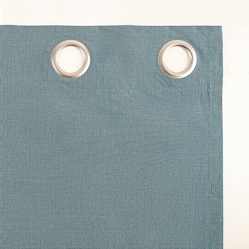 Miniatura 6 de Sun Zero Columbia - Paquete de 2 paneles de cortinas térmicas con ojales, 100 % opacas, ahorro de energía, 50 x 63 pulgadas, azul brumoso