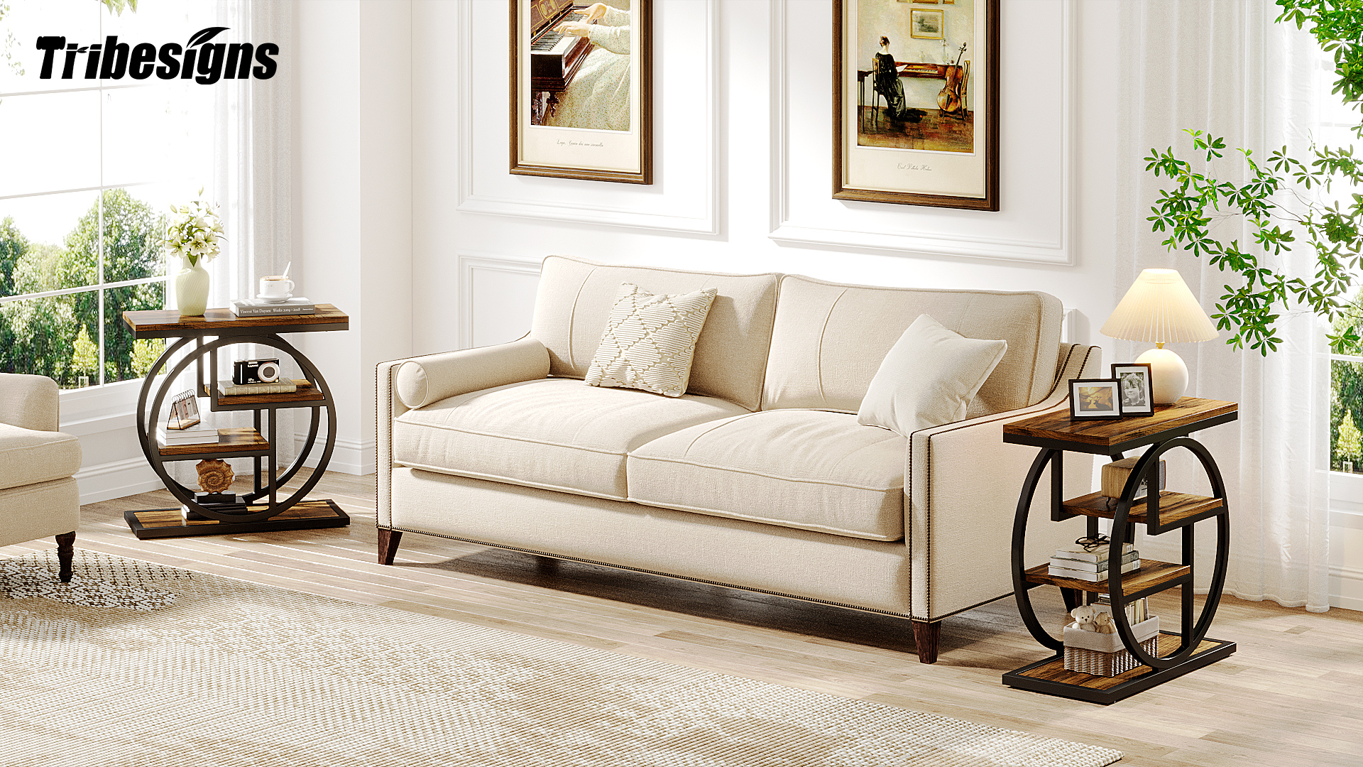 Amazon｜Tribesigns サイドテーブル ベッド横テーブル ソファ