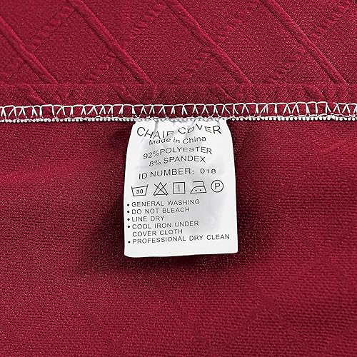 Miniatura 9 de SoulFeel Juego de 6 fundas para sillas de celosía, extraíbles y lavables, elásticas de elastano jacquard, fundas protectoras de asiento para silla