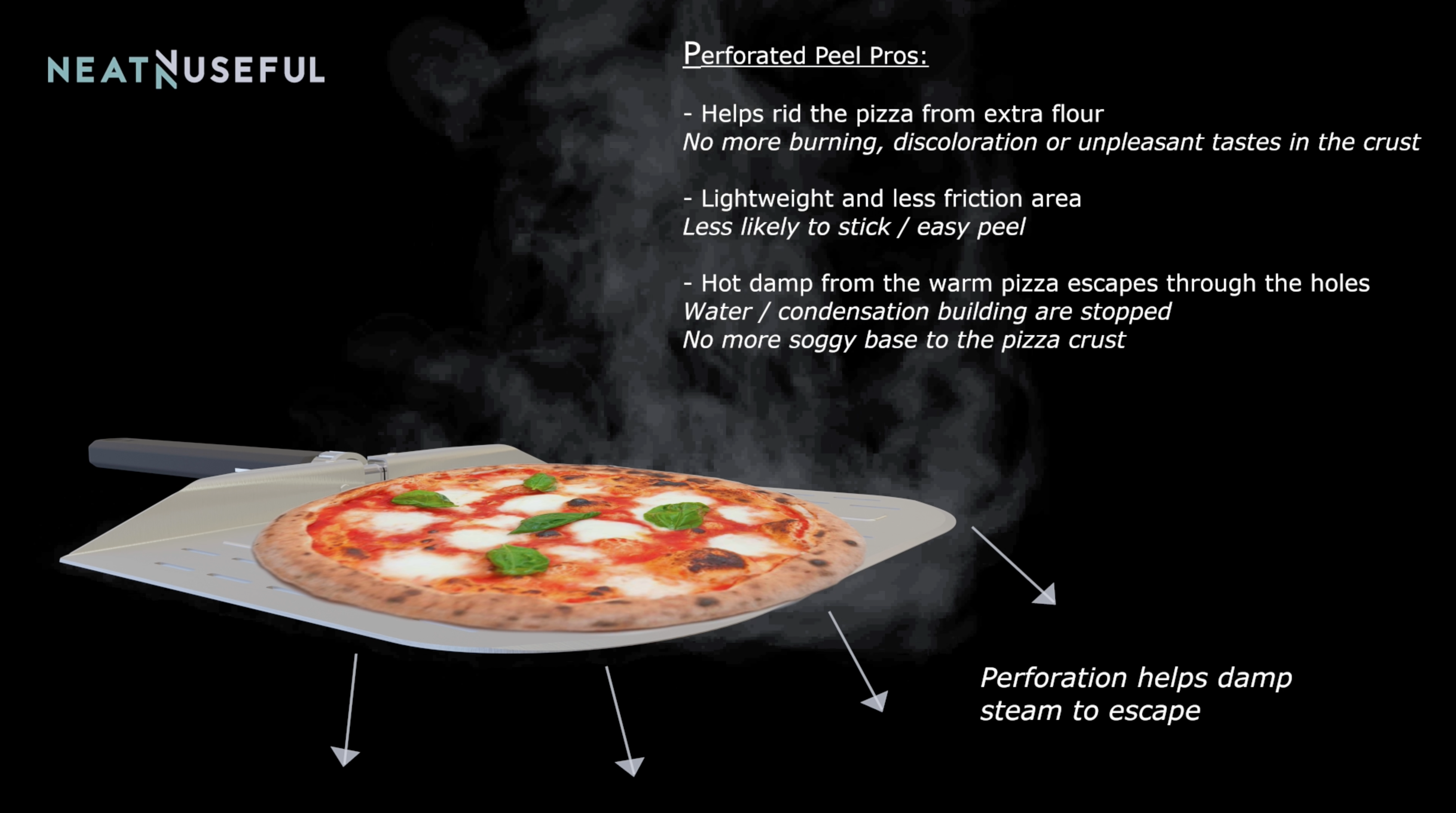 Amazon.com: neatNuseful Pizza Peel 12 inch with Long Foldable
