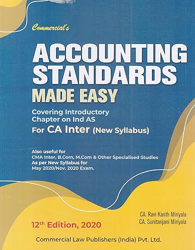 Accounting Standards Made Easy For Ca Inter (New Syllabus) 12Th Edition, 2020