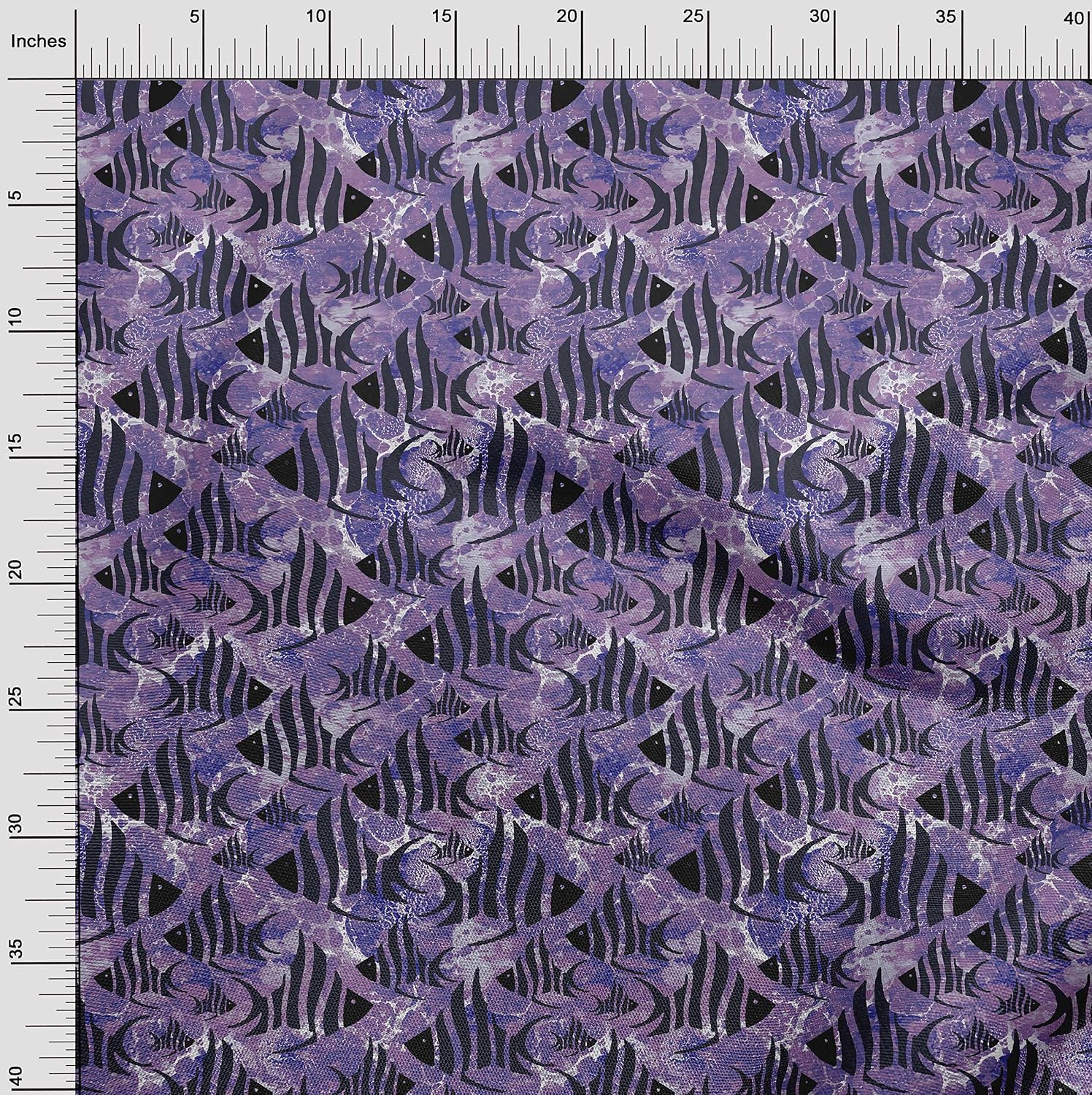 oneOone Cotton Flex Purple Fabric Sea Craft Projects Decor Fabric Printed by The Yard 40 Inch Wide
