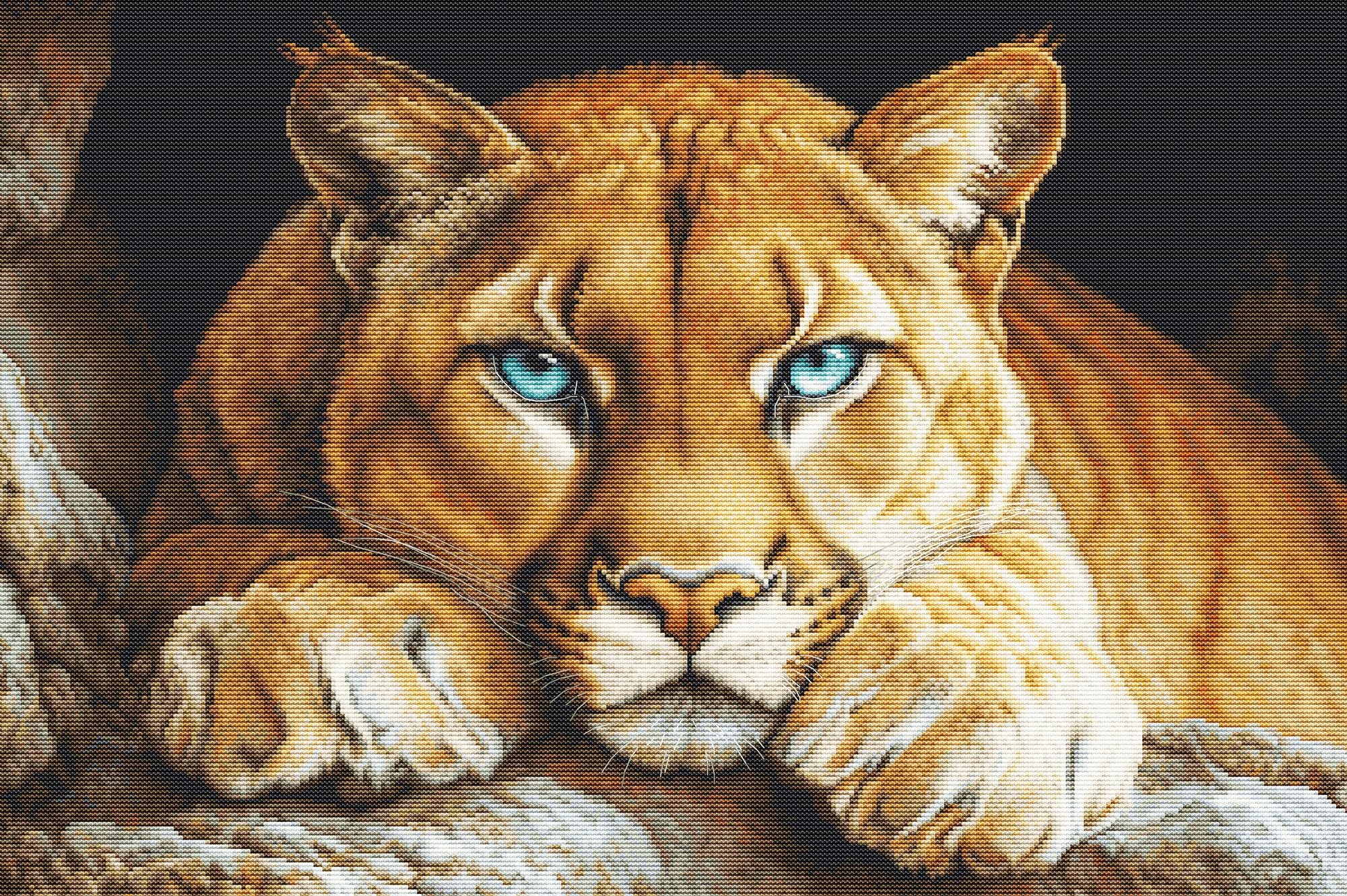 Luca-S counted cross stitch kit ""The Wild Spirit"", 48x32cm, DIY