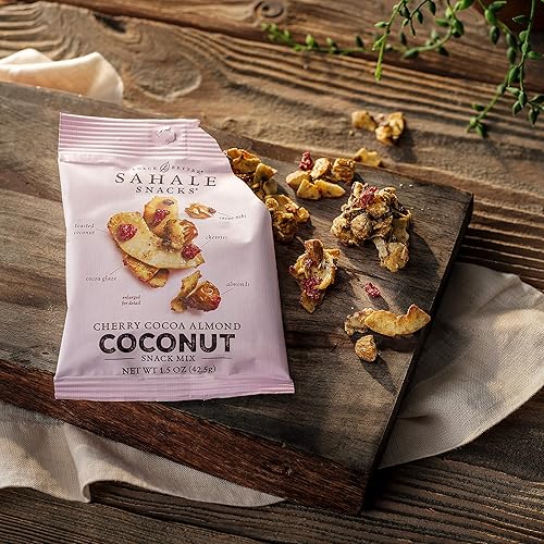 Miniatura 4 de Sahale Snacks Mezcla de bocadillos de cereza y cacao y almendras, 1.5 onzas (paquete de 18)