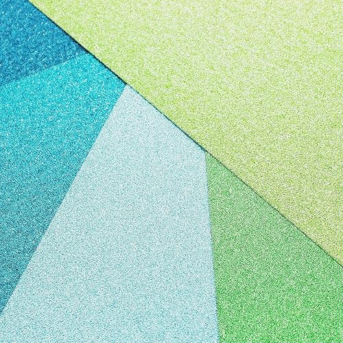 Miniatura 4 de Papel de cartulina con purpurina, 30 hojas de papel con purpurina de 8.82 ozm, papel de manualidades brillante A4 de primera calidad, cartulina de 6