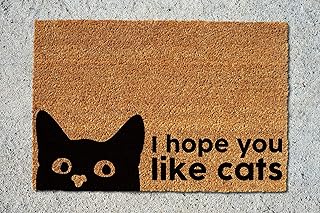 I Hope You Like Cats Doormat | | Funny Doormat | | Outside Doormat | | Welcome Doormat Home Kitchen Balcony Decoration 18x30 Inch