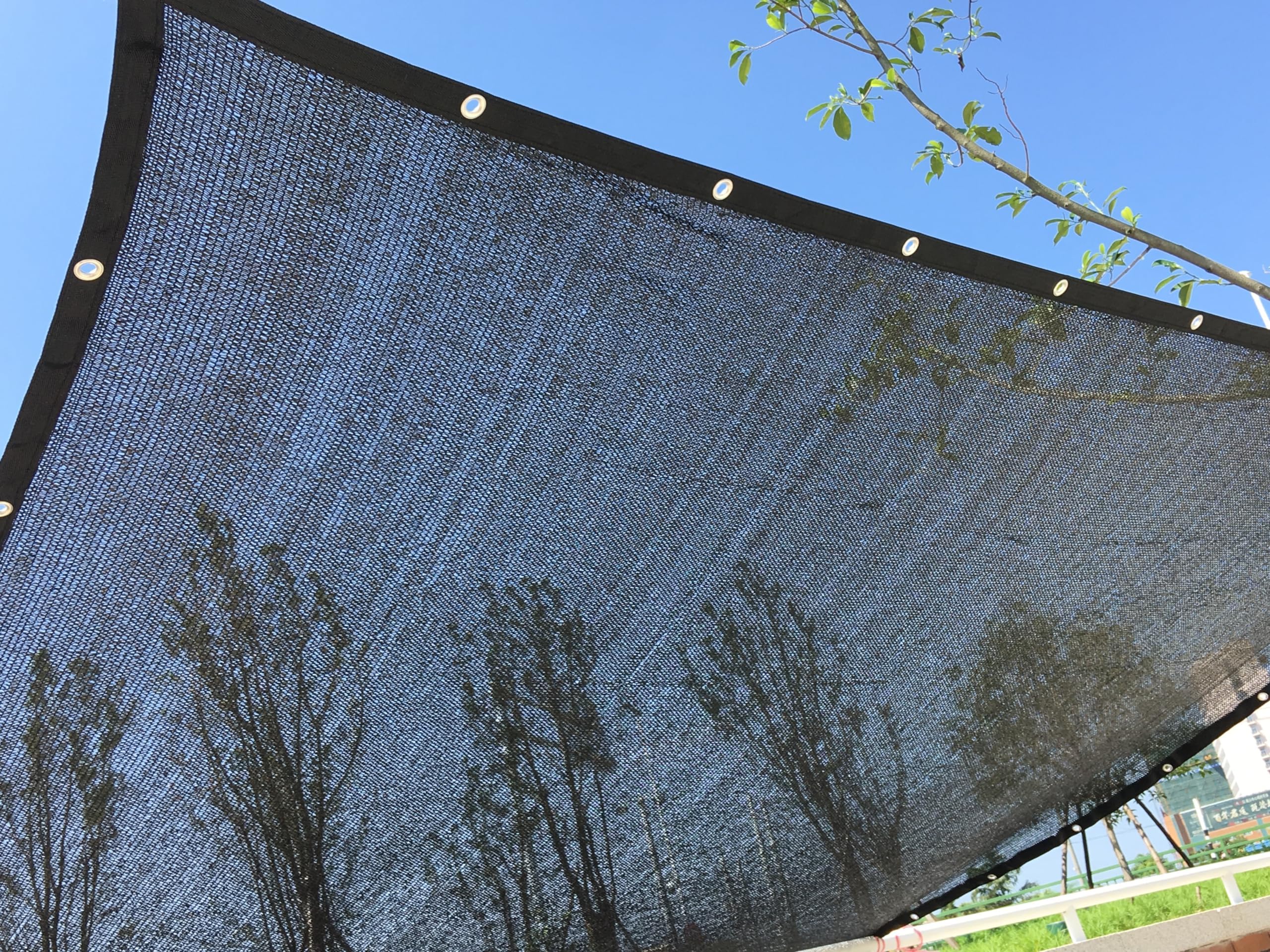 YGS Perfect Sunblock Shade Cloth With Grommets 70% UV 10 ft x 20 ft Black for Plant Cover Greenhouse Barn Kennel Pool Pergola or Swimming Pool