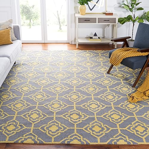 Miniatura 8 de SAFAVIEH Four Seasons Collection FRS233B - Alfombra floral con gancho a mano, 8 x 10 pies, color gris y marfil