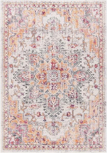 Safavieh Madison Collection Area Rug - 10 x 14, Fuchsia & Blue, Boho Chic Medallion Distressed Design, Non-Shedding & Ea