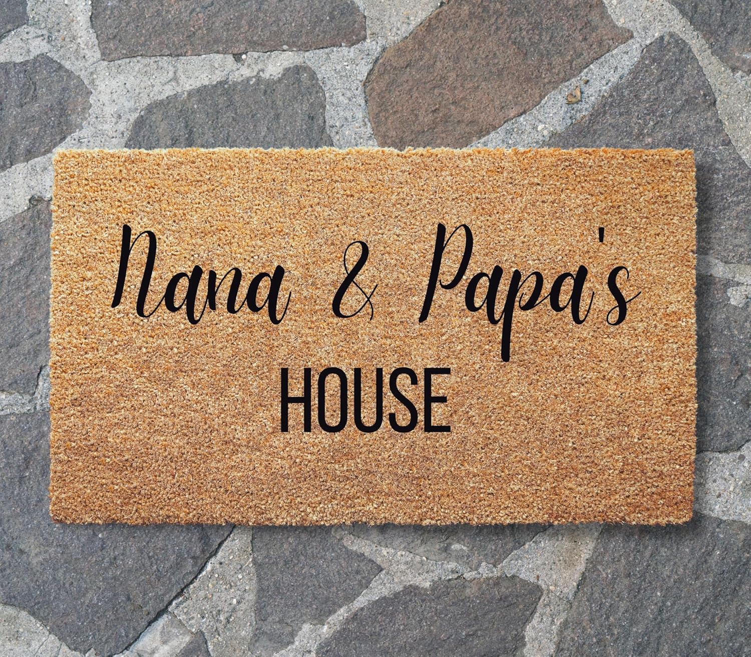 clicked craft Grandparent House Door Mat - Grandparents Day Gifts Nana and Papas House Grandparents Door Mat with Anti-Slip Backing Custom Door Mats for Front Door Gift for Grandma Gift for Granpa