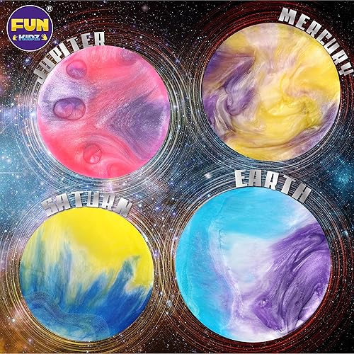 Miniatura 6 de FunKidz - Slime brillante de galaxia de 35.16 onzas líquidas para niños, 35.2 fl oz, paquete de 8 paquetes de juguetes para niñas, kit de limo con