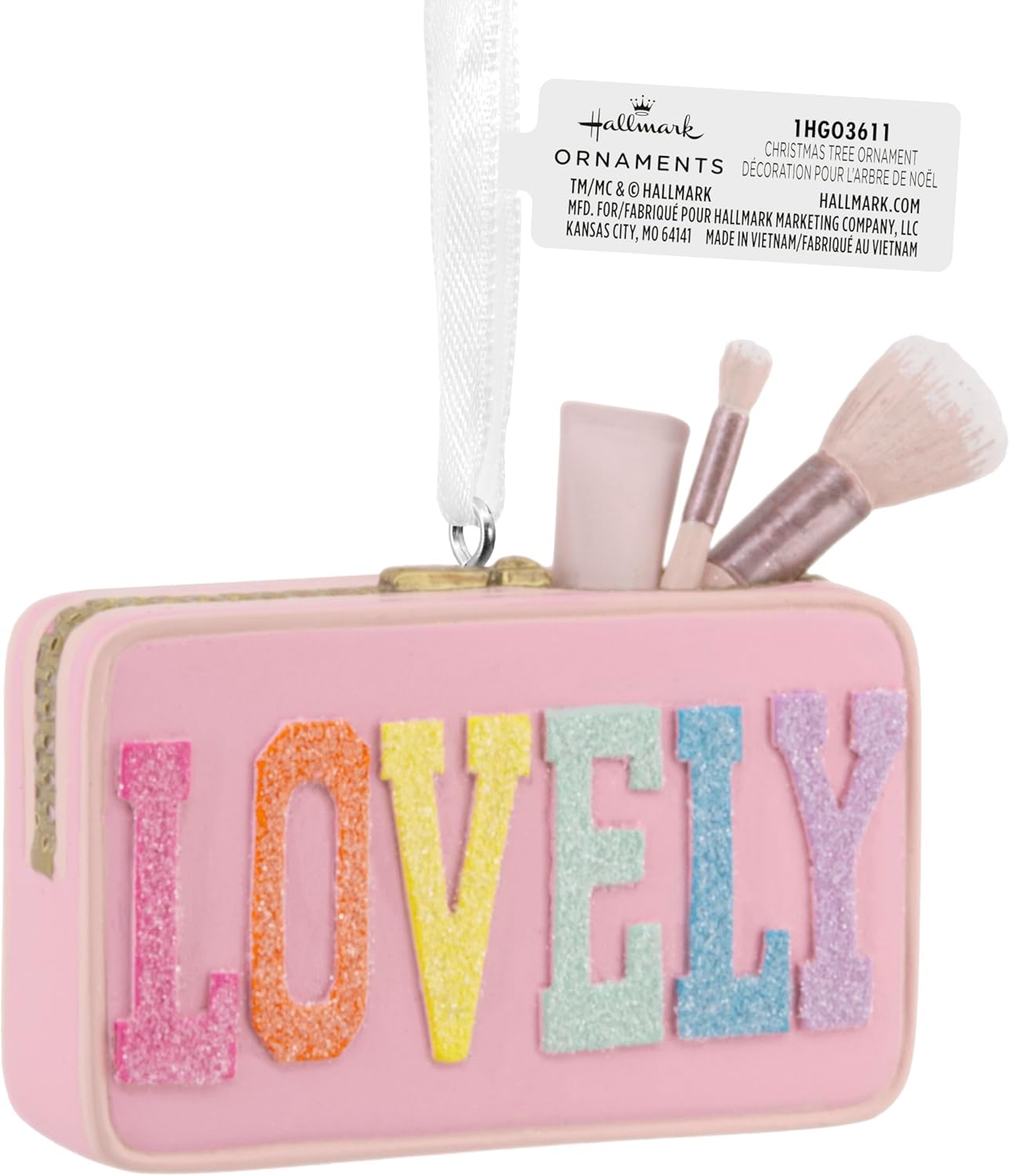 Hallmark Varsity Makeup Bag Christmas Ornament, Gifts for Her - Image 7