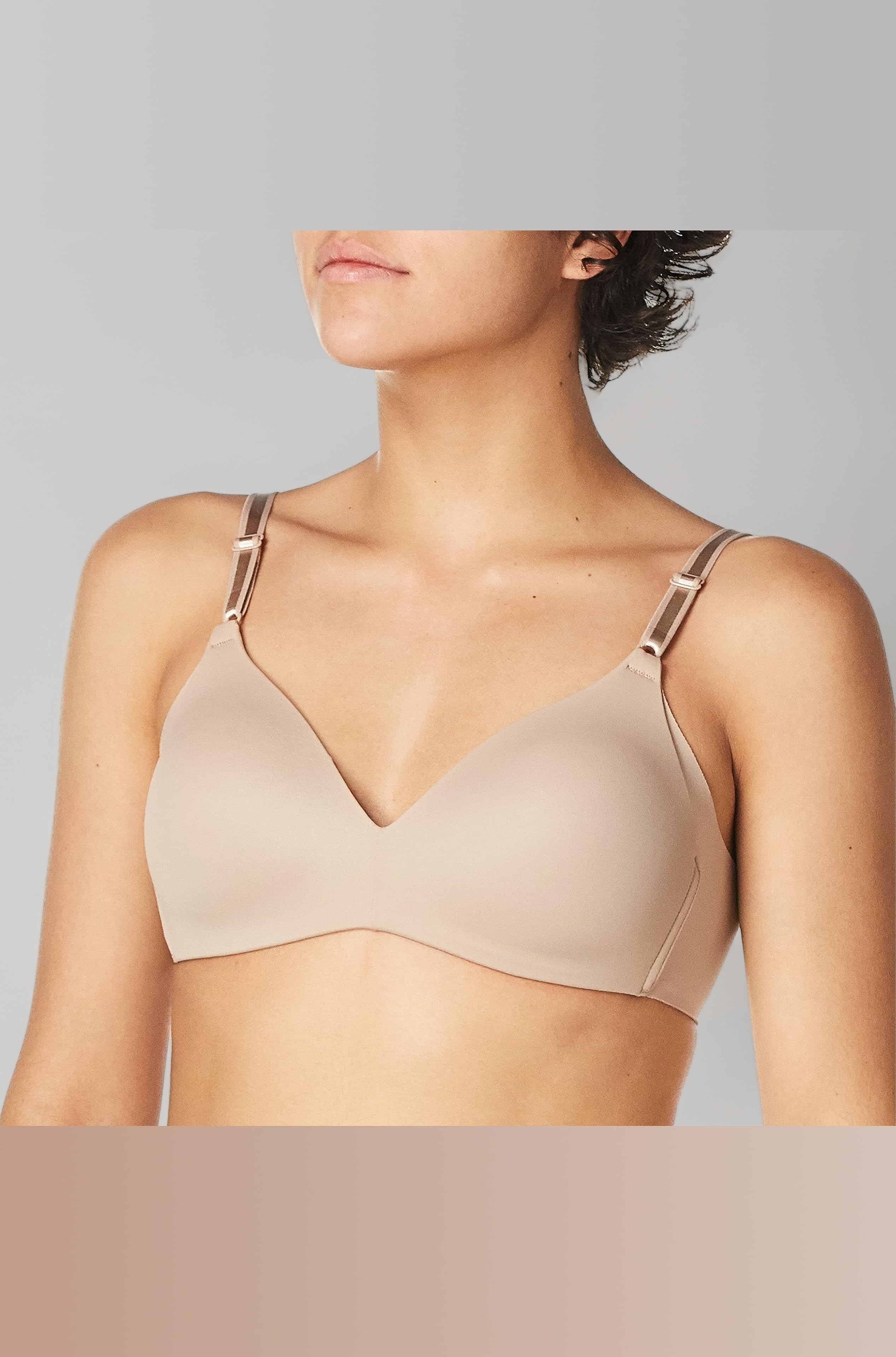 Warner's Women's Blissful Benefits NO Side Effects Smoothing Wirefree Bra, Toasted Almond, 38B