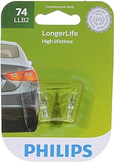 Philips Automotive Lighting - 74LLB2 74 LongerLife Miniature Bulb, 2 Pack 14V
