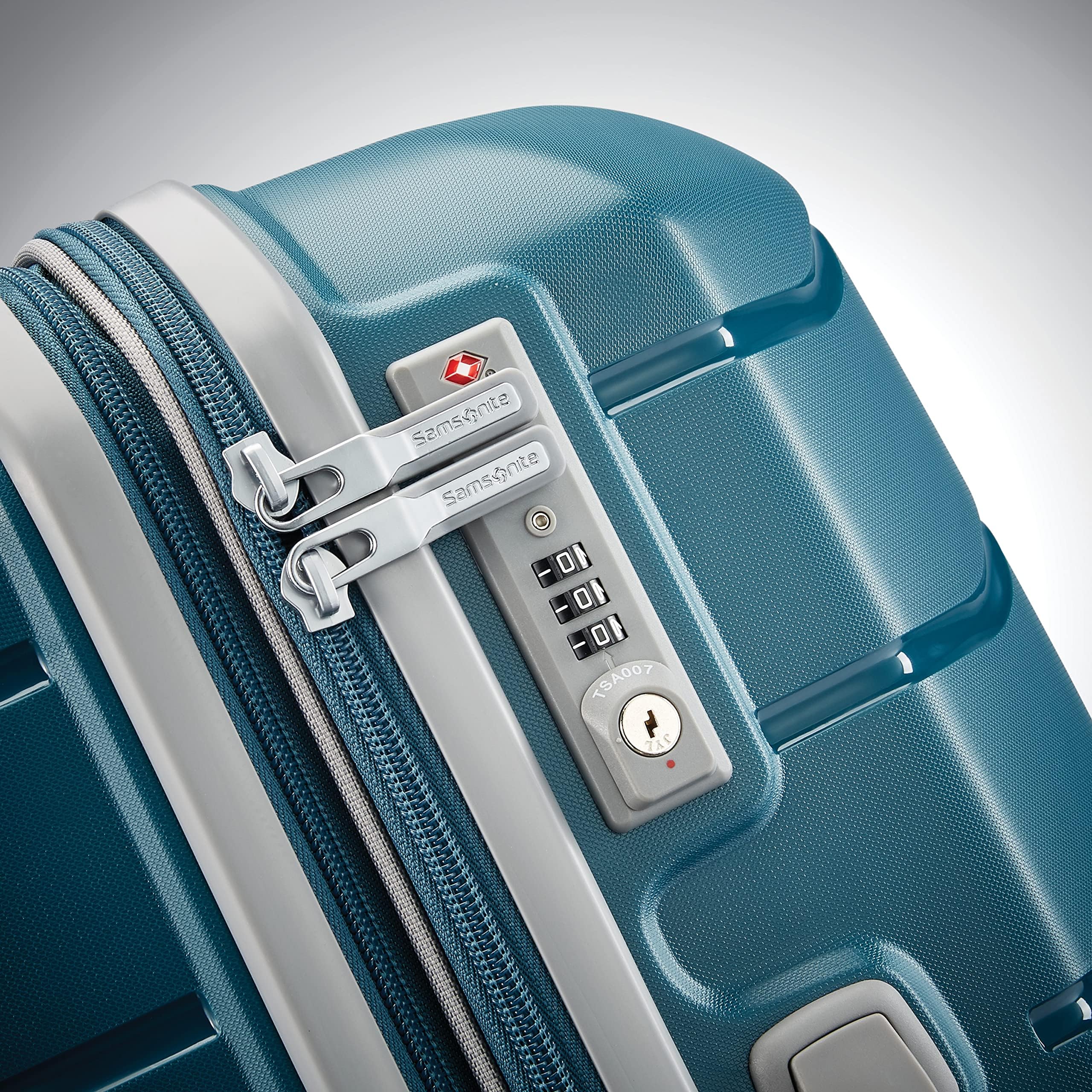Samsonite Freeform Hardside Expandable with Double Spinner Wheels, Checked-Large 28-Inch, Dark Teal view 6