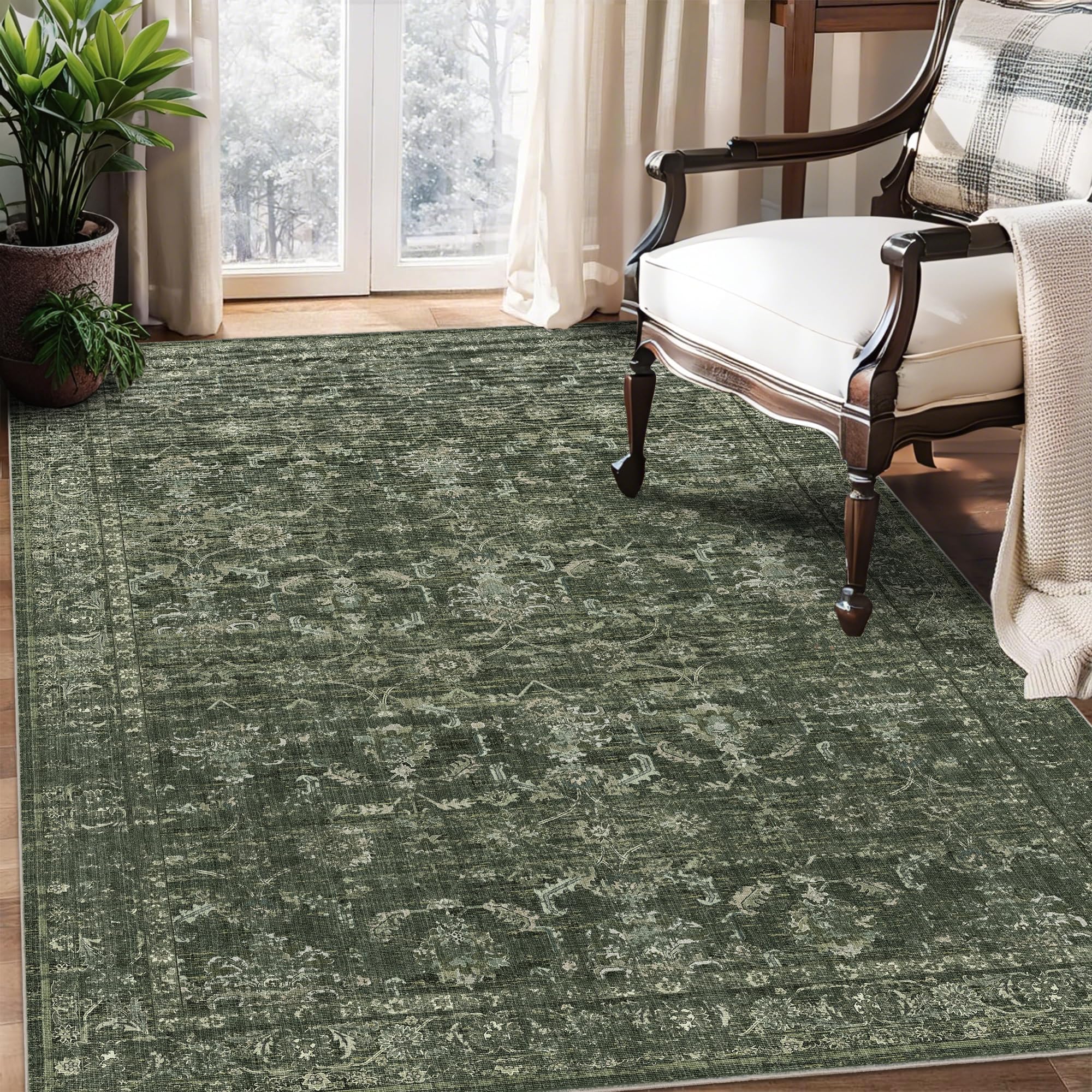 Amazon.com: 3x5 Washable Area Rugs for Living Room, Vintage Boho