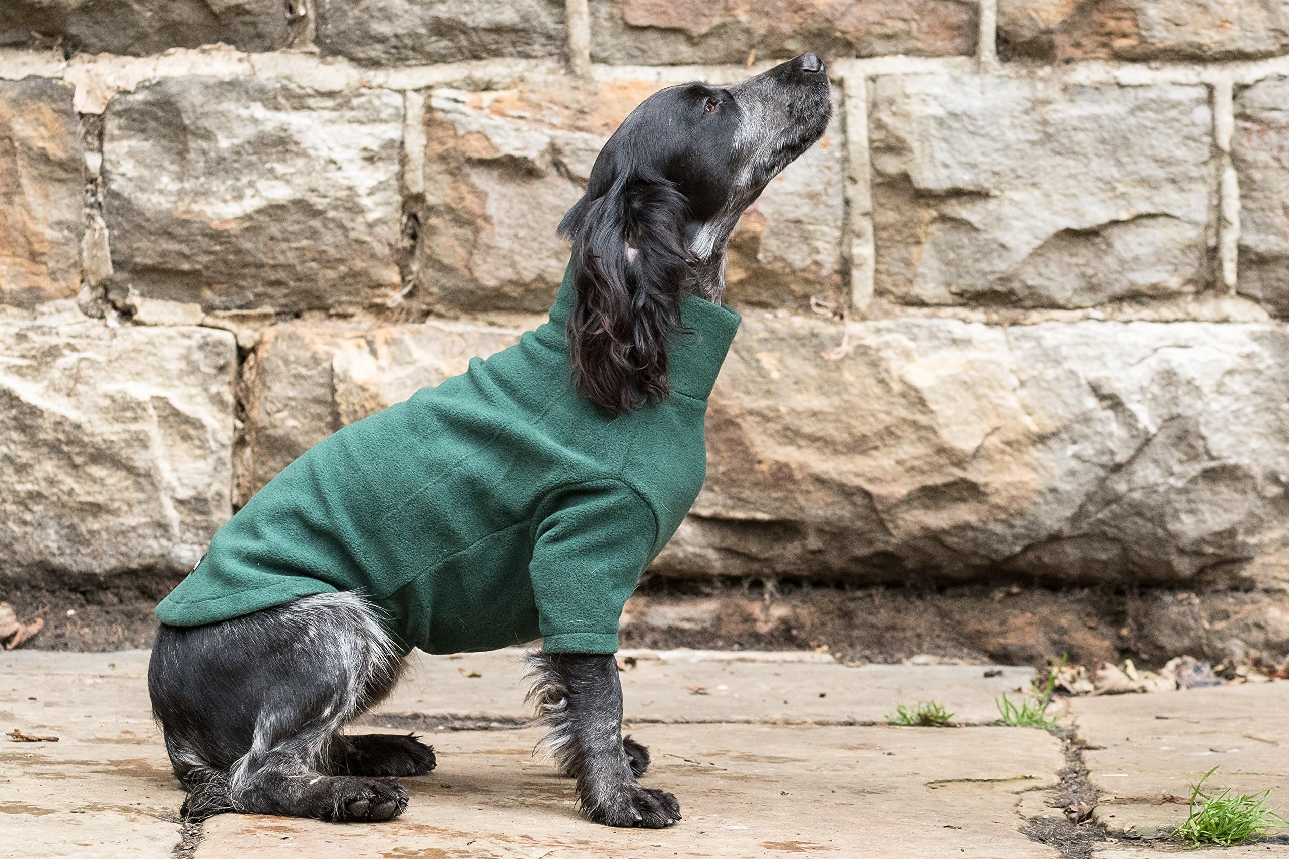 HOTTERdog by Equafleece­® Fleece Dog Jumpers - Sizes XS - XL Colours Grape & Green - Keep Your Dog Warm, Dry, and Comfortable (XS, Green)