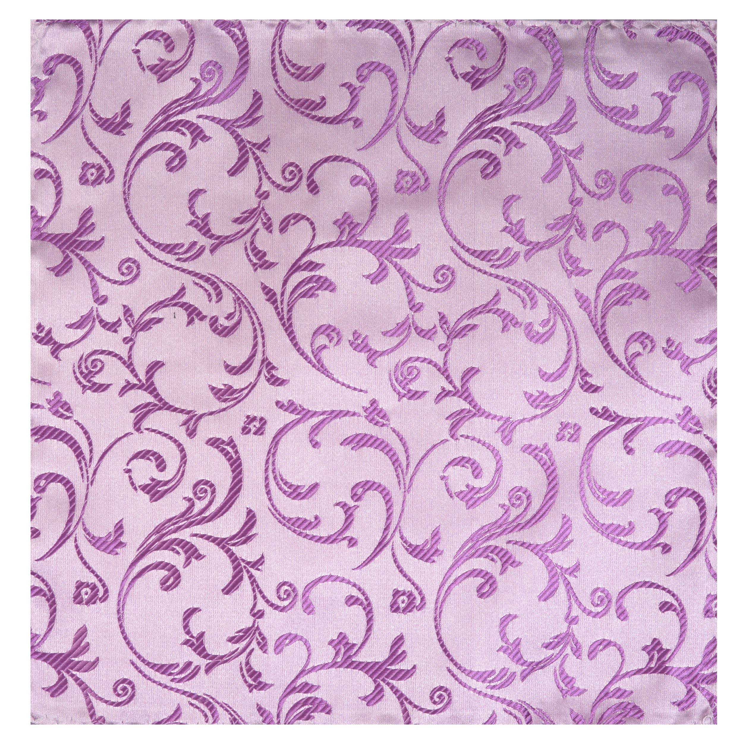 Abel & Burke Lilac Swirl Leaf Wedding Pocket Square #AB-TPH1000/8