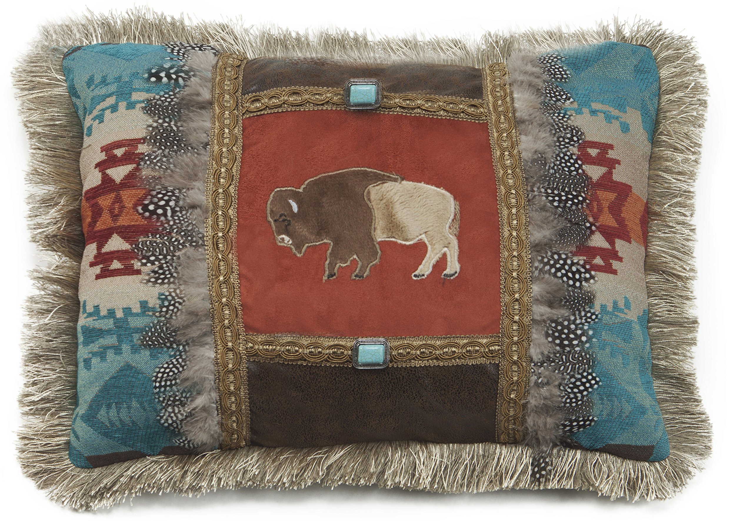 Carstens Feather Buffalo Pillow