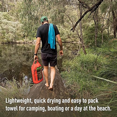 Miniatura 2 de Sea to Summit AirLite - Toalla ultraligera para acampar y viajar, mediana (20 x 39 pulgadas), azul claro de luna