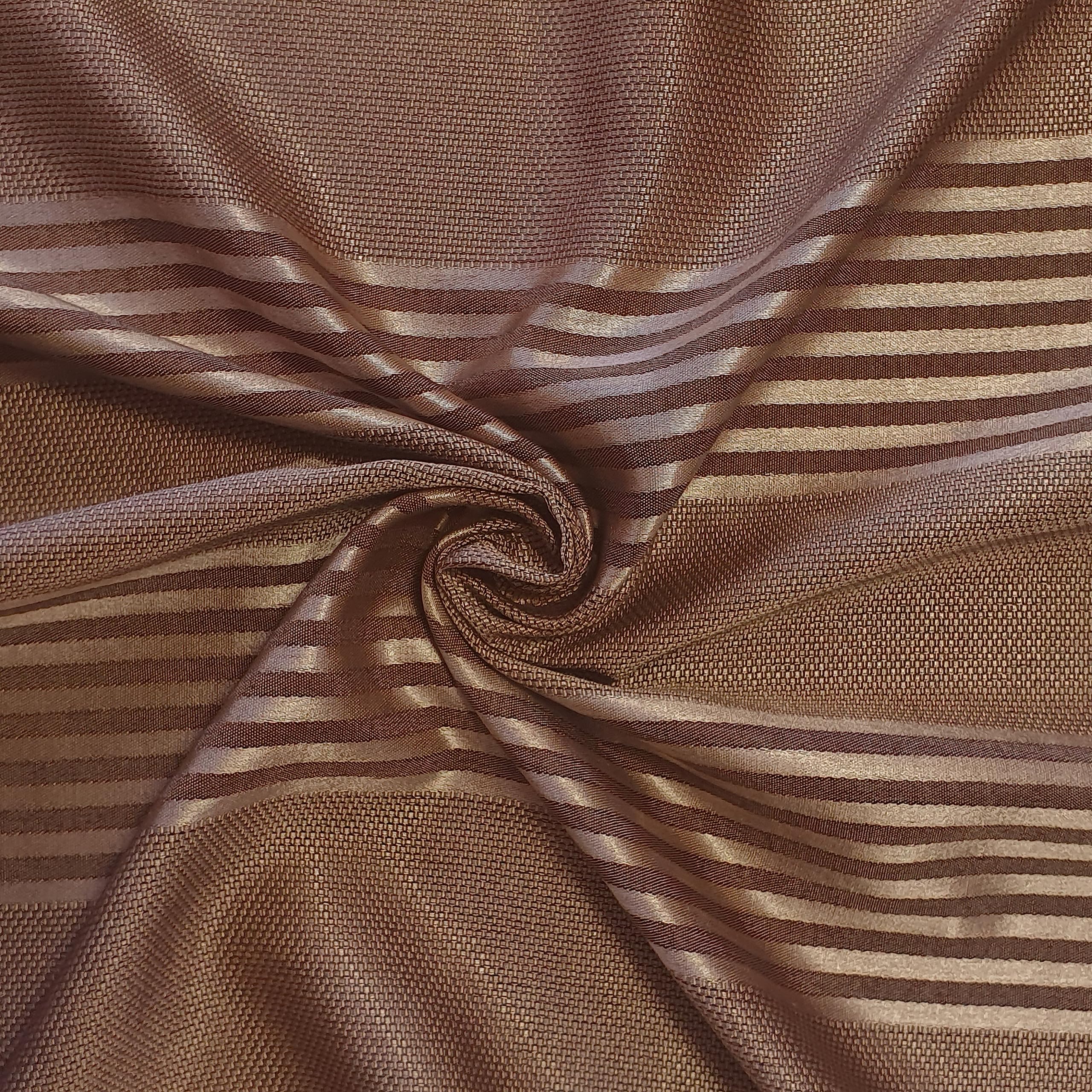 58"/150cm Wide Plain Poly Silk Satin Fabric (Available in 20+ Colours & Various Lengths) (Gold Stripe, 10 Meter) โ image 1