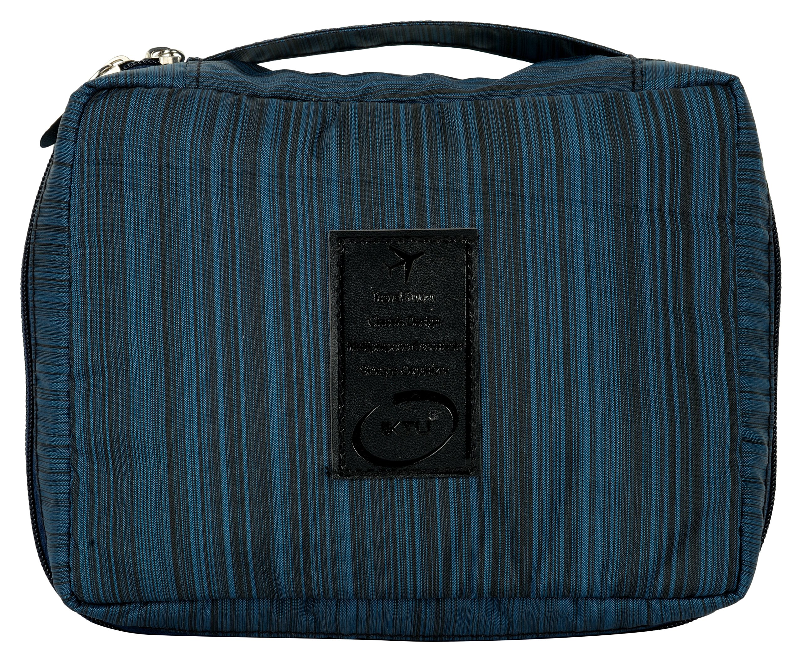 Iktu Multifunction Portable Travel Toiletry Bag -Travel Makeup Cosmetic Printed Organizer Beach Pouch, bathroom storage organizer (Blue)