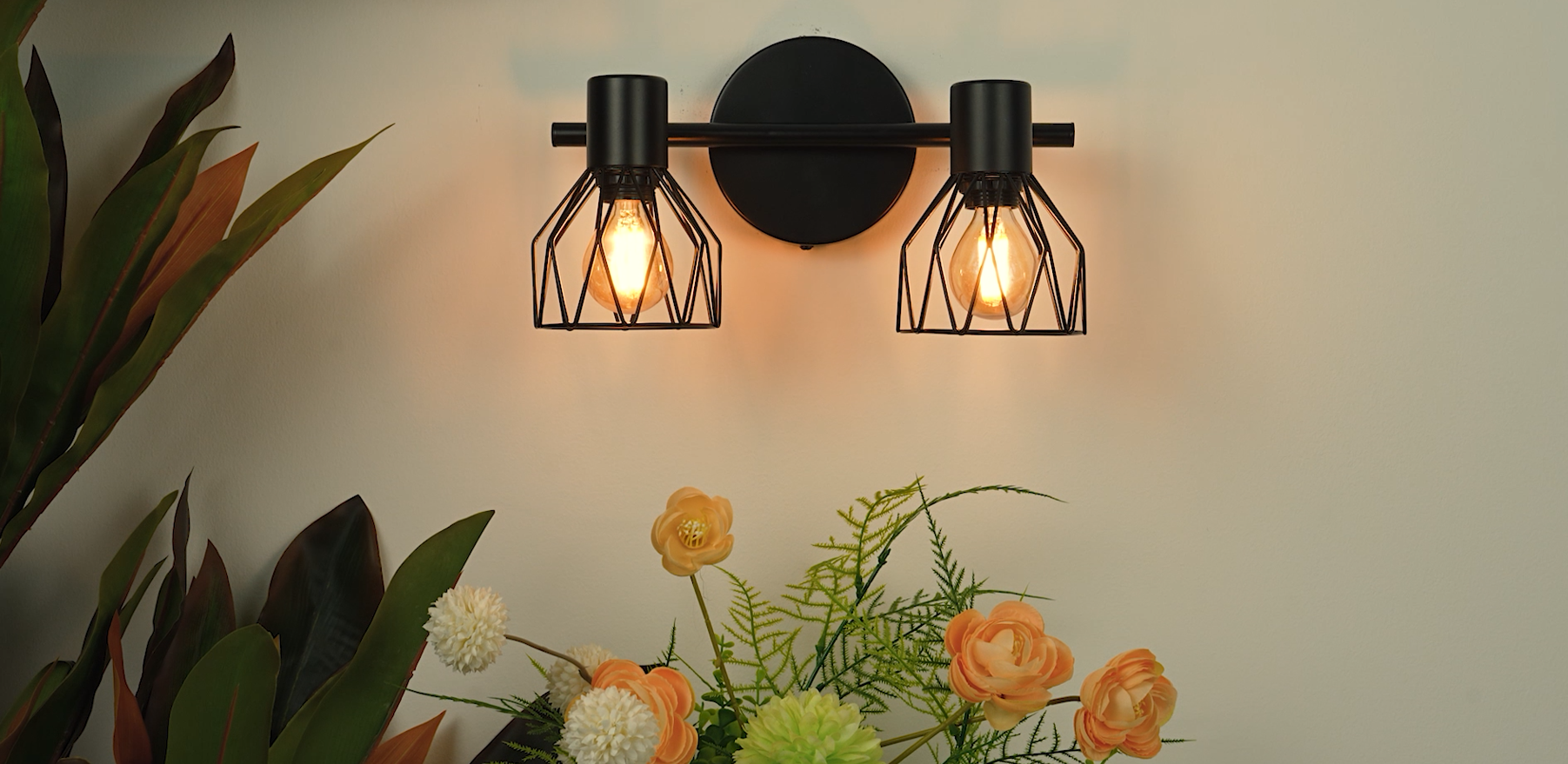 Plafoniera 4 Luci E14 Kimjo Lampada Faretti LED Da Soffitto Orientabili - Faretti Neri Da Plafoniera Moderna Senza Lampadina