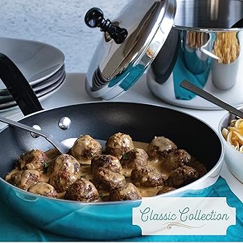 Farberware Classic Deep Nonstick Frying Pan / Fry Pan / Skillet - 8 Inch, Silver