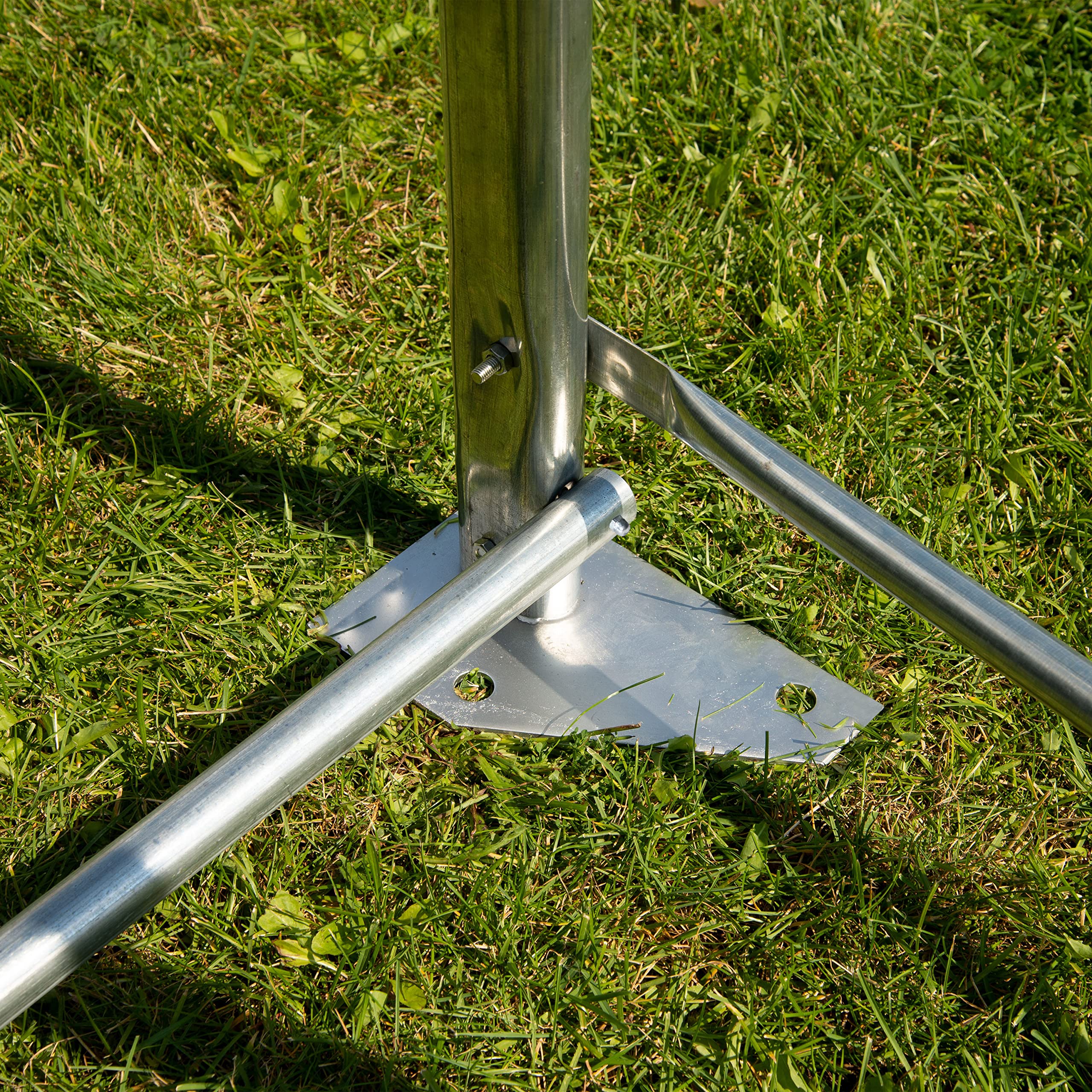 TOOLPORT Weideunterstand 4x4 m PVC Plane 850N Lagerzelt Unterstand grün für Erduntergrund