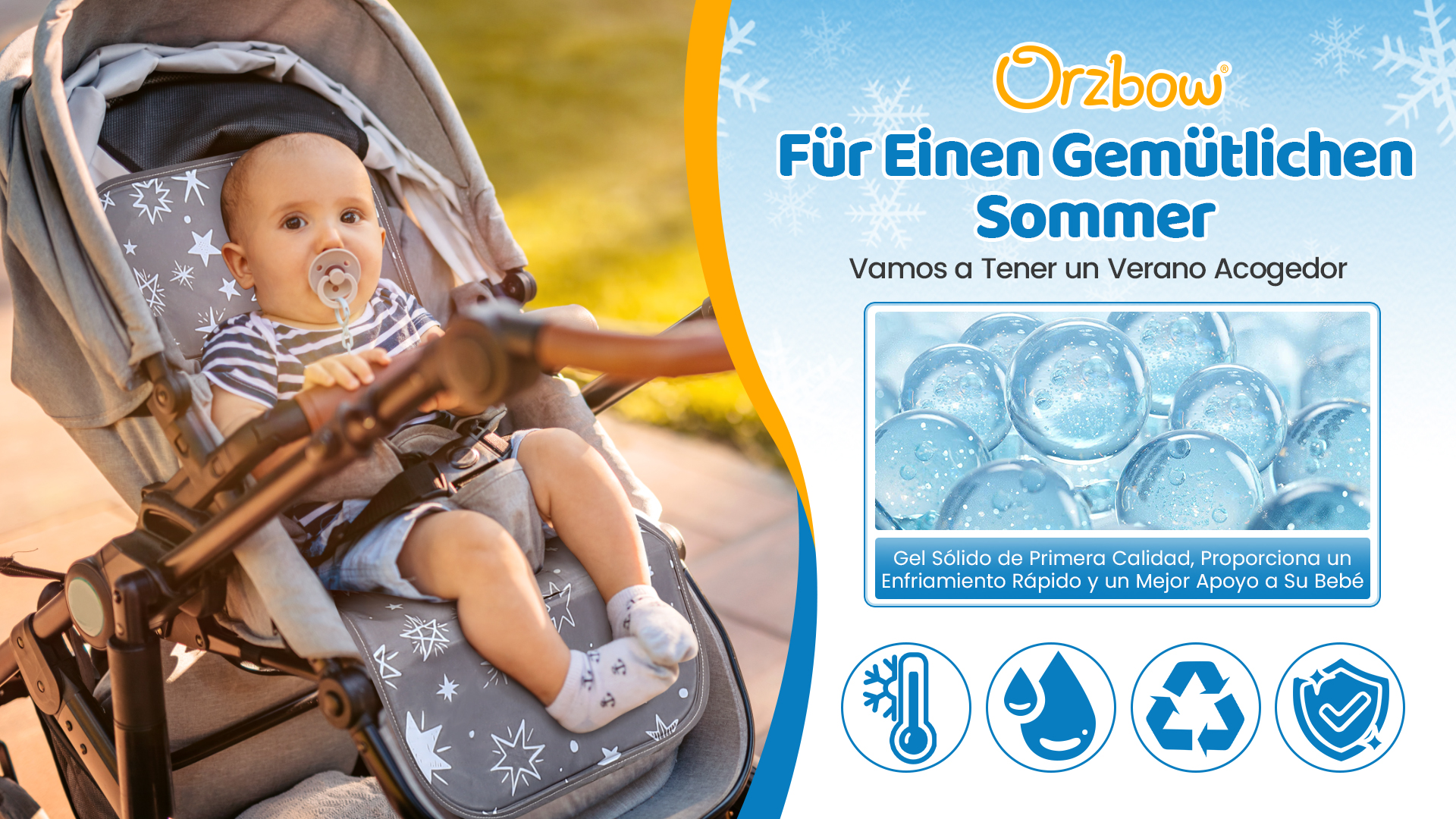 Colchoneta Orzbow Universal Stroller Colchoneta Refrigerante Silla