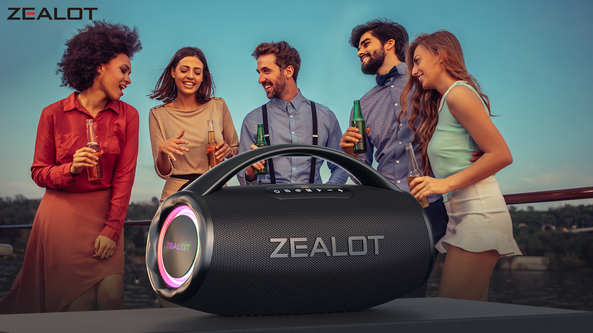 Zealot 80W Bluetooth Speaker Powerful with Super Sound, Dual