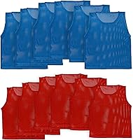 Athllete LITEMESH Youth Pinnies Practice Vests - Set of 12/24 Soccer Basketball Scrimmage Jerseys, Breathable Mesh