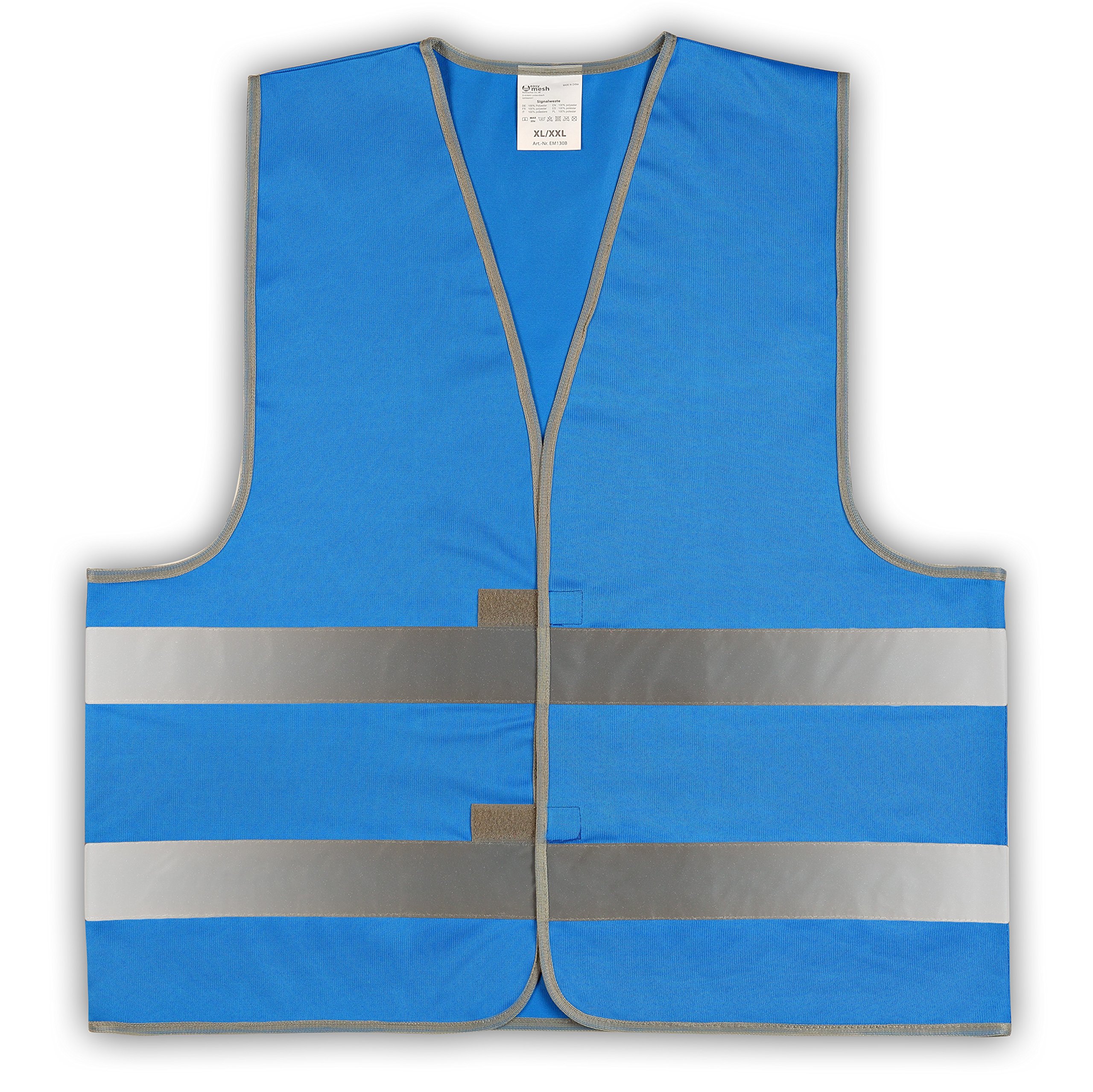 10er Pack Westen Kinder Signalweste Warnweste Blau S (ca.7-12 Jahre)