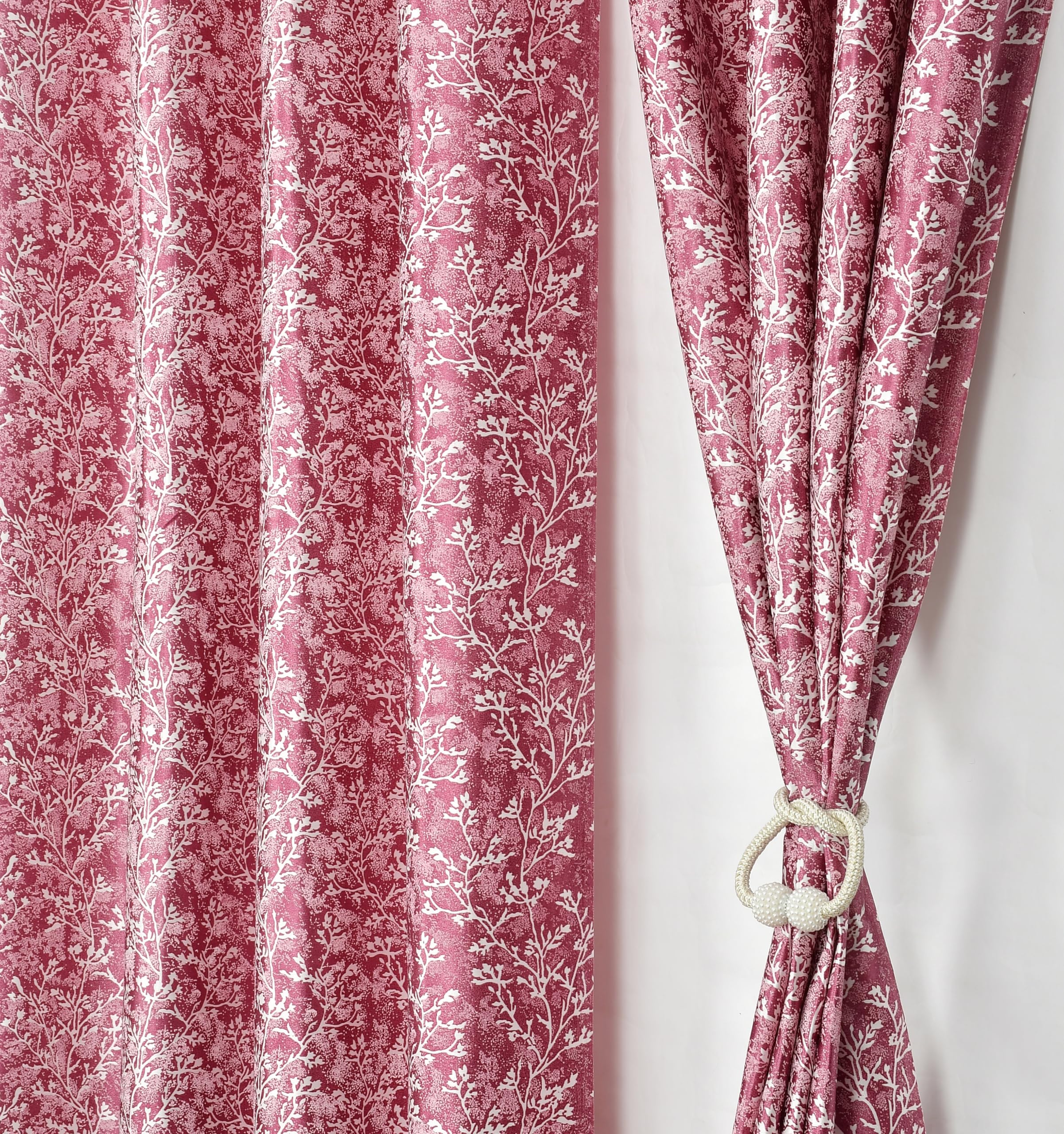 Floral Beige Door Curtains - Room Darkening FREE SHIPPING -15