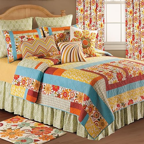 C&F Home Colcha tamaño matrimonialqueen de 90 x 92 pulgadas, Indie Full Queen Multi